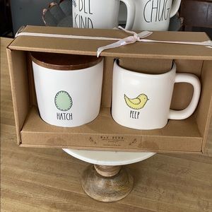 Rae Dunn Easter canister & mug set PEEP/HATCH 🐤🐣
